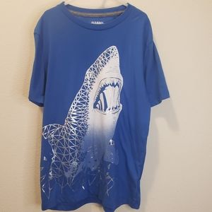 Old Navy Boys Metallic Shark tshirt Size Large